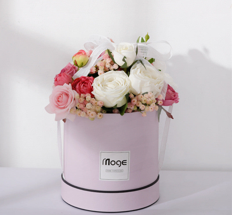 Luxury Silk Rose Flower Arrangement–Artificial Floral Centrepiece for Home & Wedding Décor