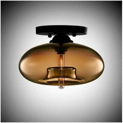 Italian Art Glass Ceiling Light - Modern Colourful Glass Flush Mount Ceiling Lamp