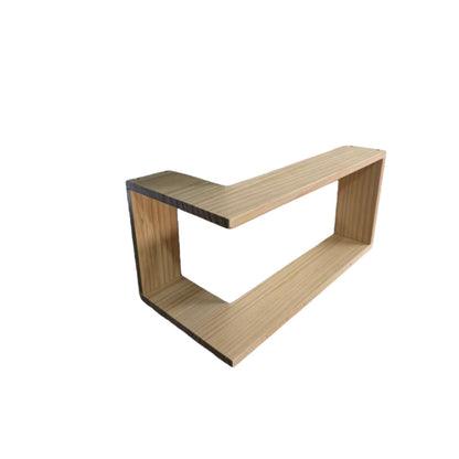 Wooden Corner Wall Shelf - Modern Floating Display Shelf for Living Room & Bedroom