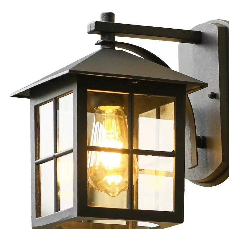 Outdoor Solar LED Wall Light - Modern Aluminium Garden, Courtyard & Entrance Lantern