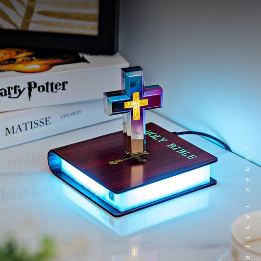 Magnetic Levitating Cross Lamp–Floating LED Cross Night Light & Home Décor