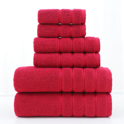 Luxury Combed Cotton Towel Set–Ultra Soft 6 Piece Bathroom Towel Collection