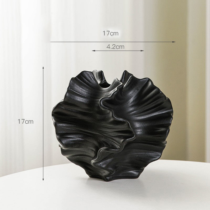 Matte Ceramic Flower Vase–European Style Decorative Vase for Fresh & Dried Flowers, Modern Home Décor