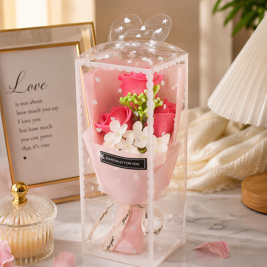 Luxury Soap Flower Bouquet Gift Box–Everlasting Rose Arrangement for Special Occasions