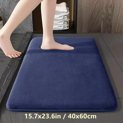 Ultra-Absorbent Velvet Bathroom Floor Mat