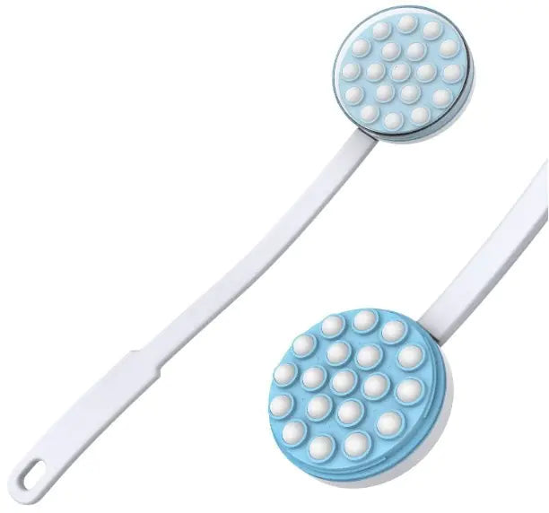 Relaxing Long Handle Bath Brush  With Exfoliating Lotion Applicator