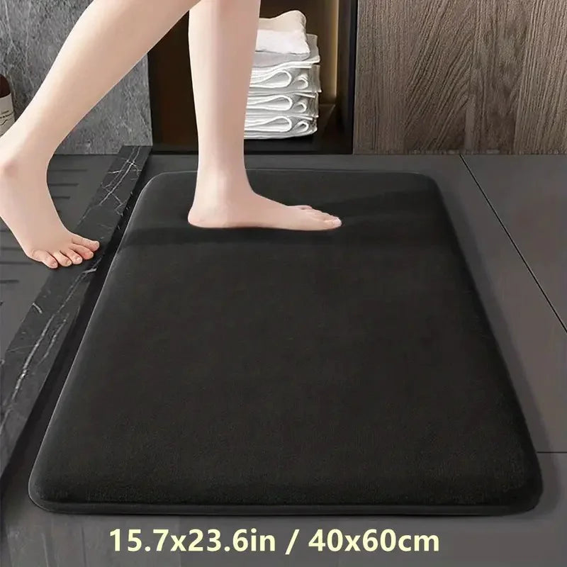 Ultra-Absorbent Velvet Bathroom Floor Mat