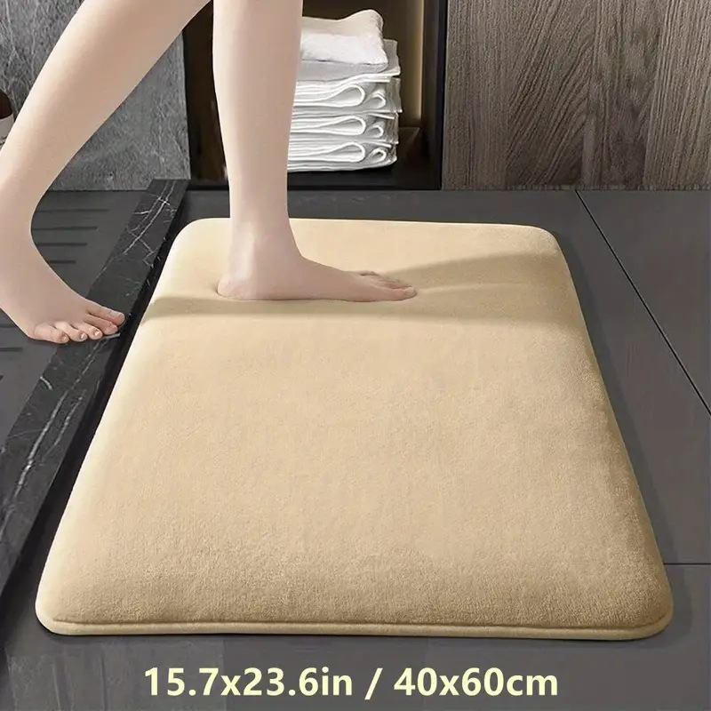 Ultra-Absorbent Velvet Bathroom Floor Mat