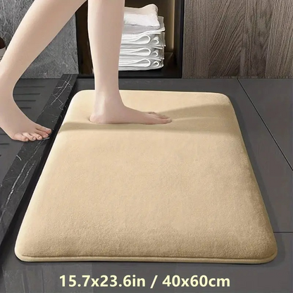 Ultra-Absorbent Velvet Bathroom Floor Mat