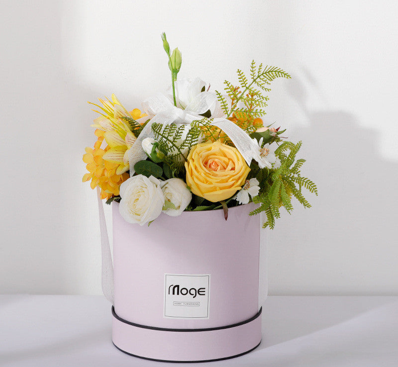 Luxury Silk Rose Flower Arrangement–Artificial Floral Centrepiece for Home & Wedding Décor