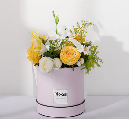 Luxury Silk Rose Flower Arrangement–Artificial Floral Centrepiece for Home & Wedding Décor