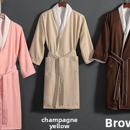 Luxury Double-Layer Bathrobe - Soft Absorbent Unisex Hotel Style Dressing Gown for Men & Women