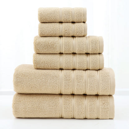 Luxury Combed Cotton Towel Set–Ultra Soft 6 Piece Bathroom Towel Collection