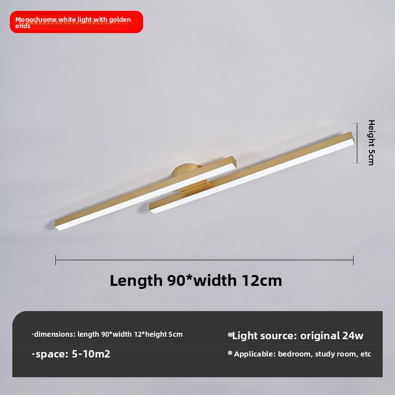 Modern Linear LED Ceiling Light - Dimmable Minimalist Ceiling Light for Living Room & Bedroom