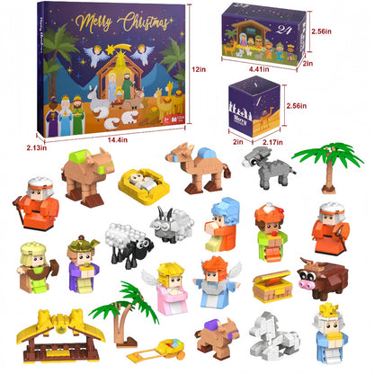 DIY Christmas Advent Calendar Building Blocks - 24-Day Countdown Toy Set for Kids