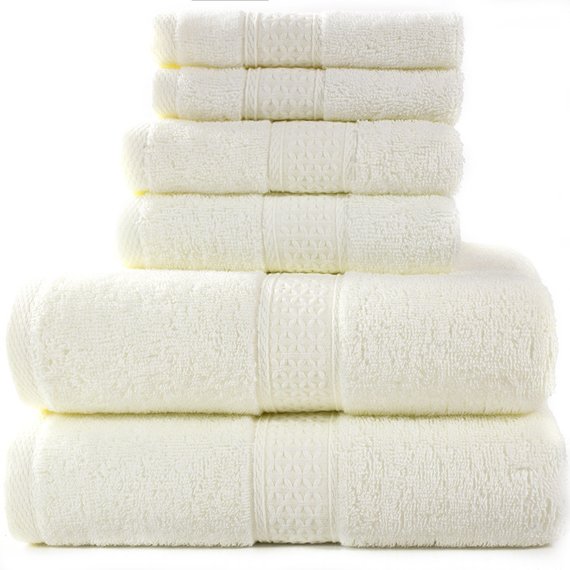 6 Piece Cotton Towel Set-Soft Absorbent Bath Towels Set-Luxury Bathroom Towels Quick Dry