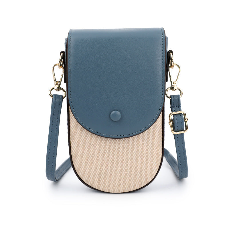 Women's Mobile Phone Crossbody Bag–PU Leather Messenger Bag, Small Shoulder Handbag & Everyday Phone Purse