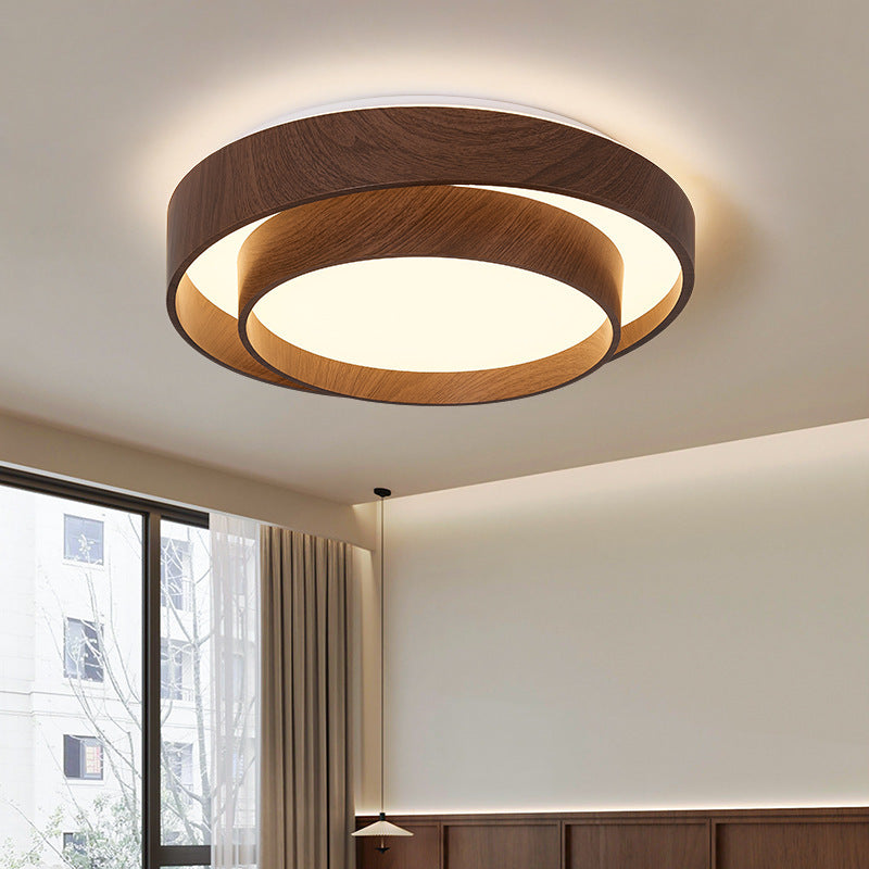 Japanese Minimalist LED Ceiling Light - 40cm Full Spectrum Flush Mount Lamp