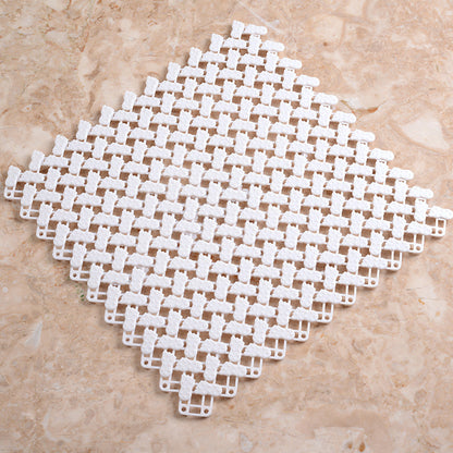 Connectable Non-Slip Bath Mat Tiles-Interlocking Bathroom Floor Mat-Waterproof Anti-Slip Shower Mat