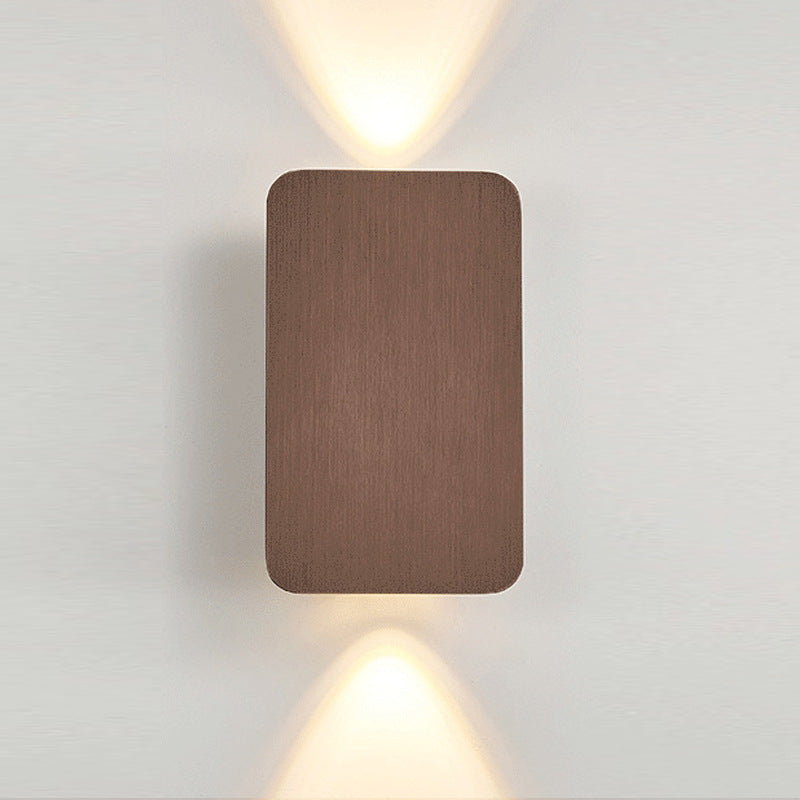 Modern LED Up Down Wall Light - Nordic Brushed Aluminium Wall Lamp for Bedroom & Living Room