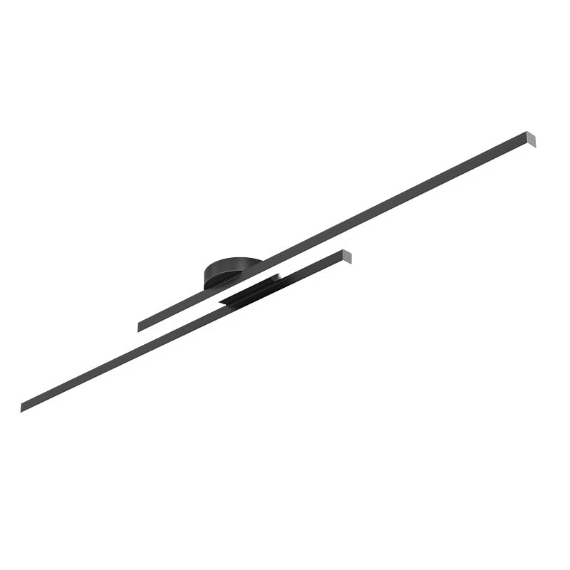 Modern Linear LED Ceiling Light - Dimmable Minimalist Ceiling Light for Living Room & Bedroom