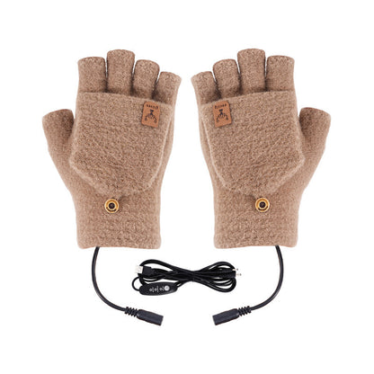 USB Heated Gloves - Recharge-Free Double-Sided Heating Winter Gloves with 3 Adjustable Temperature Settings