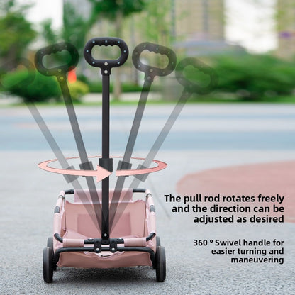 Foldable Pet Stroller - Lightweight Dog & Cat Pram with Breathable Mesh