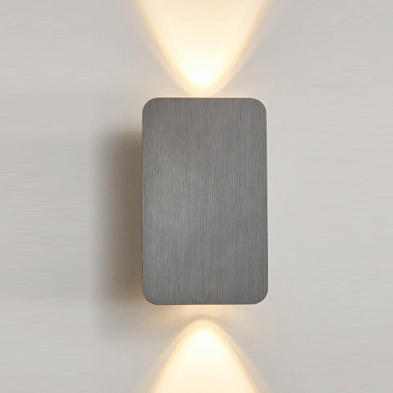 Modern LED Up Down Wall Light - Nordic Brushed Aluminium Wall Lamp for Bedroom & Living Room