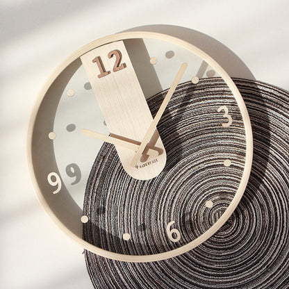 Nordic Minimalist Silent Wall Clock–Modern Wooden Decorative Clock for Living Room, Bedroom & Office