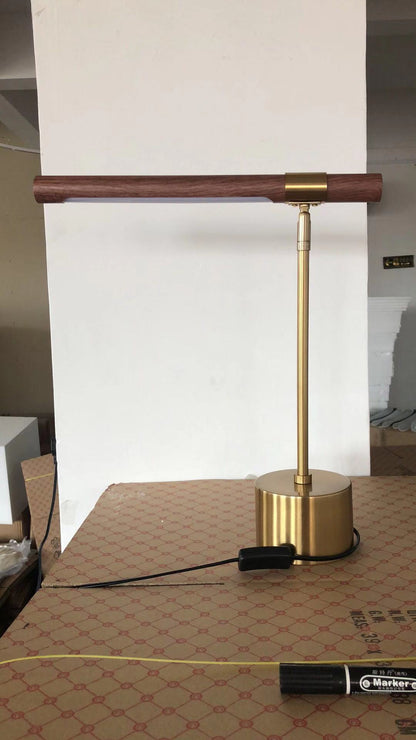 Nordic Wood Grain Table Lamp - Modern LED Bedside Lamp for Bedroom & Office