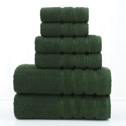 Luxury Combed Cotton Towel Set–Ultra Soft 6 Piece Bathroom Towel Collection