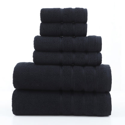 Luxury Combed Cotton Towel Set–Ultra Soft 6 Piece Bathroom Towel Collection