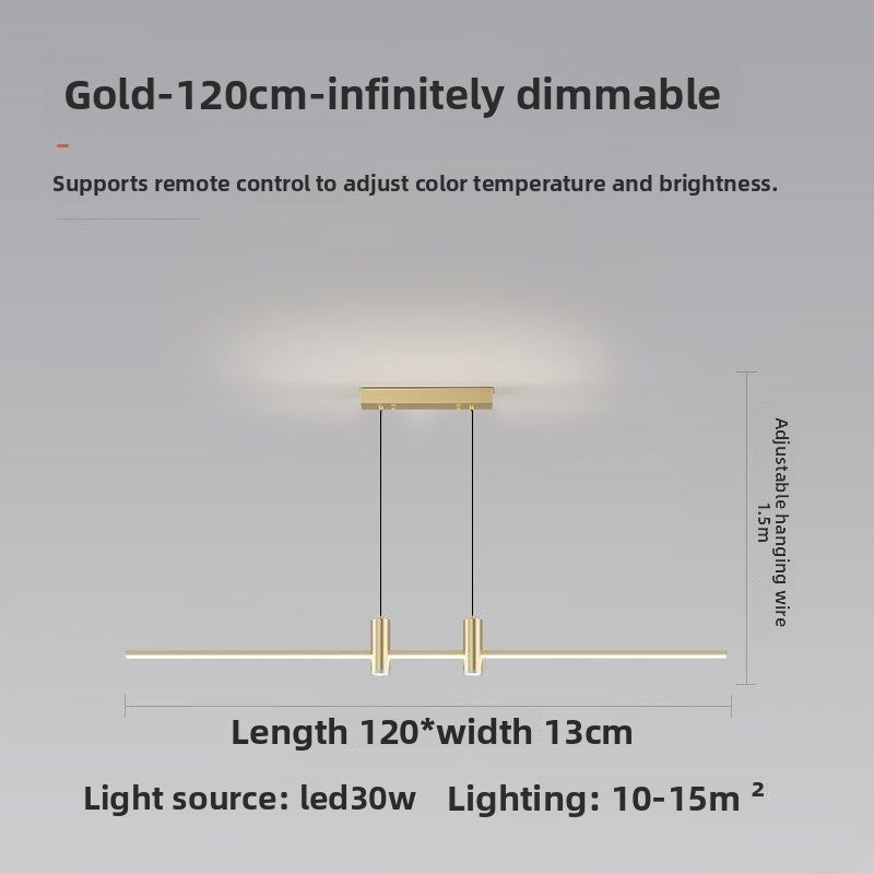 Modern LED Linear Pendant Light - Dimmable Nordic Hanging Ceiling Light