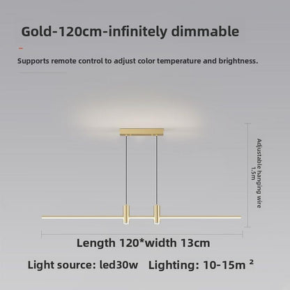 Modern LED Linear Pendant Light - Dimmable Nordic Hanging Ceiling Light