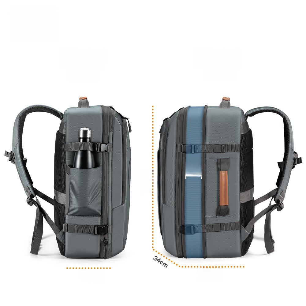 Expandable Travel Backpack–Waterproof 16-Inch Laptop Backpack for Business, Travel & Outdoor Adventures