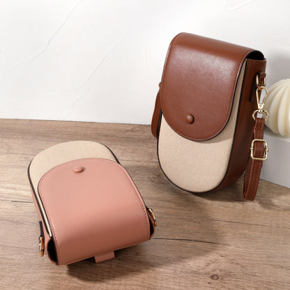 Women's Mobile Phone Crossbody Bag–PU Leather Messenger Bag, Small Shoulder Handbag & Everyday Phone Purse