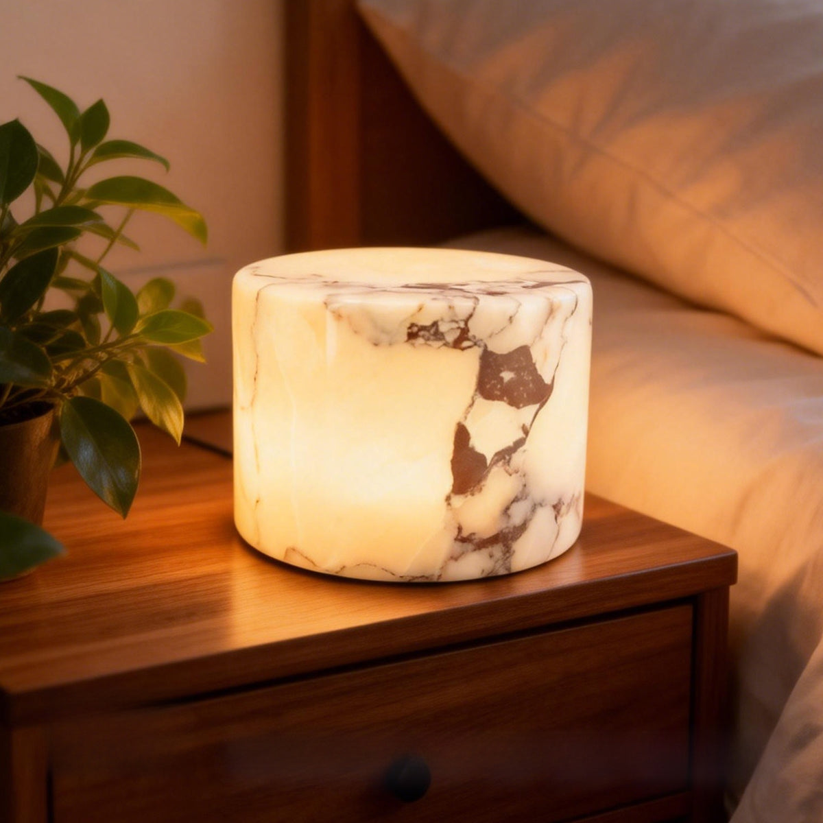 Rechargeable Marble Night Light - Touch Control Colour Changing LED Table Lamp