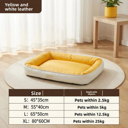 Waterproof Leather Dog Bed–All-Season Pet Bed For Dogs & Cats