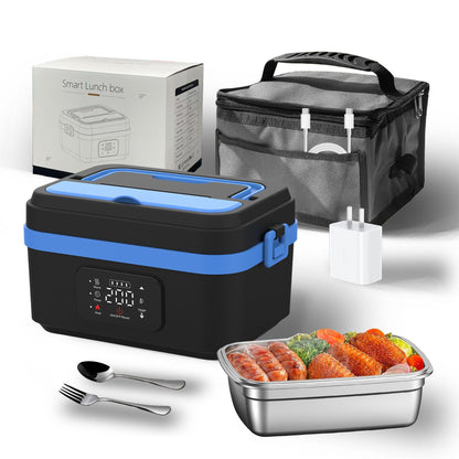 Portable Electric Lunch Box–USB Rechargeable Food Warmer with Stainless Steel Container