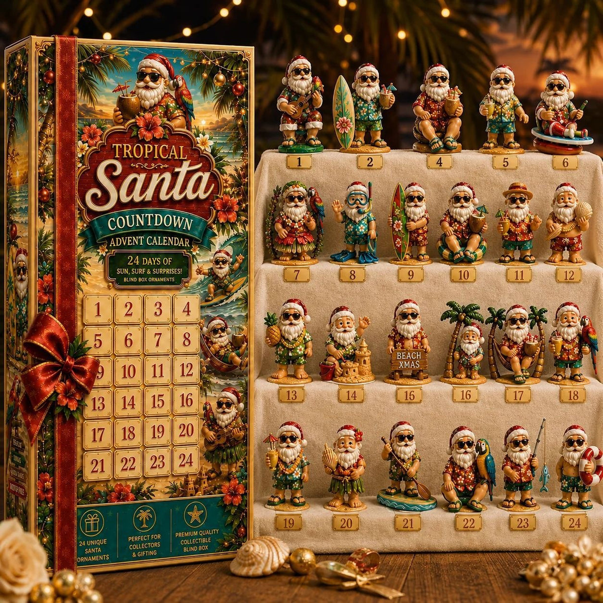 Christmas Acrylic Decorations Blind Box - 3mm Festive Santa, Gnome & Snowman Collectible Ornaments