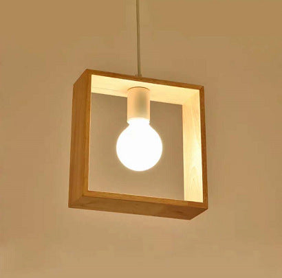 Nordic Wooden Pendant Ceiling Light - Modern Oak Hanging Ceiling Lamp