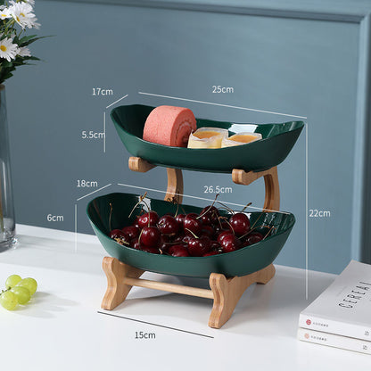 Multi-Layer Fruit Rack & Coffee Table Organiser–Modern Snack, Cosmetic & Storage Tray