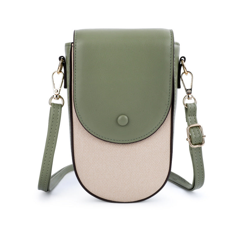 Women's Mobile Phone Crossbody Bag–PU Leather Messenger Bag, Small Shoulder Handbag & Everyday Phone Purse