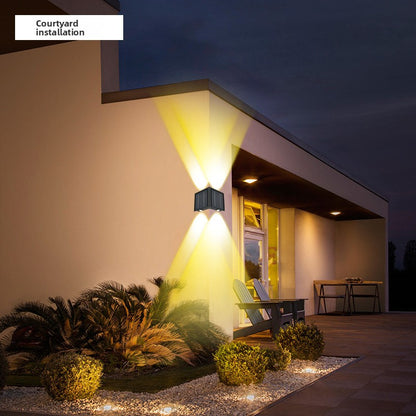 Solar LED Corner Wall Light – IP65 Waterproof Outdoor Garden Light