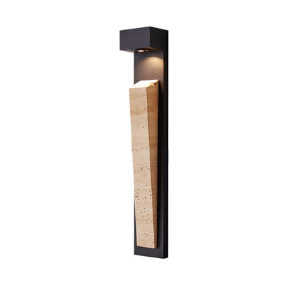 Modern Travertine LED Outdoor Wall Light–Waterproof Luxury Exterior Wall Lamp