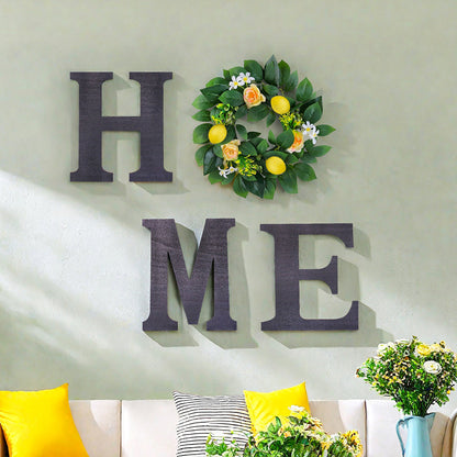 Lemon HOME Wooden Wall Sign–Rustic Farmhouse Hanging Decor For Home & Garden