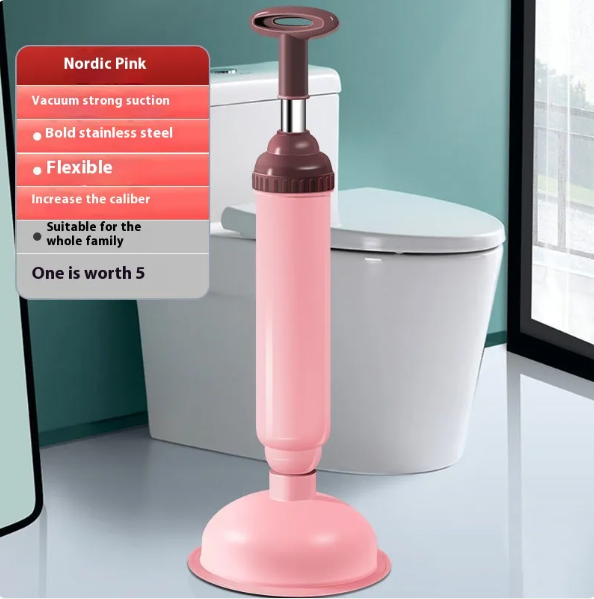 Heavy Duty Toilet Plunger-High Suction Drain Unblocker-Bathroom Clog Remover with Ergonomic Handle