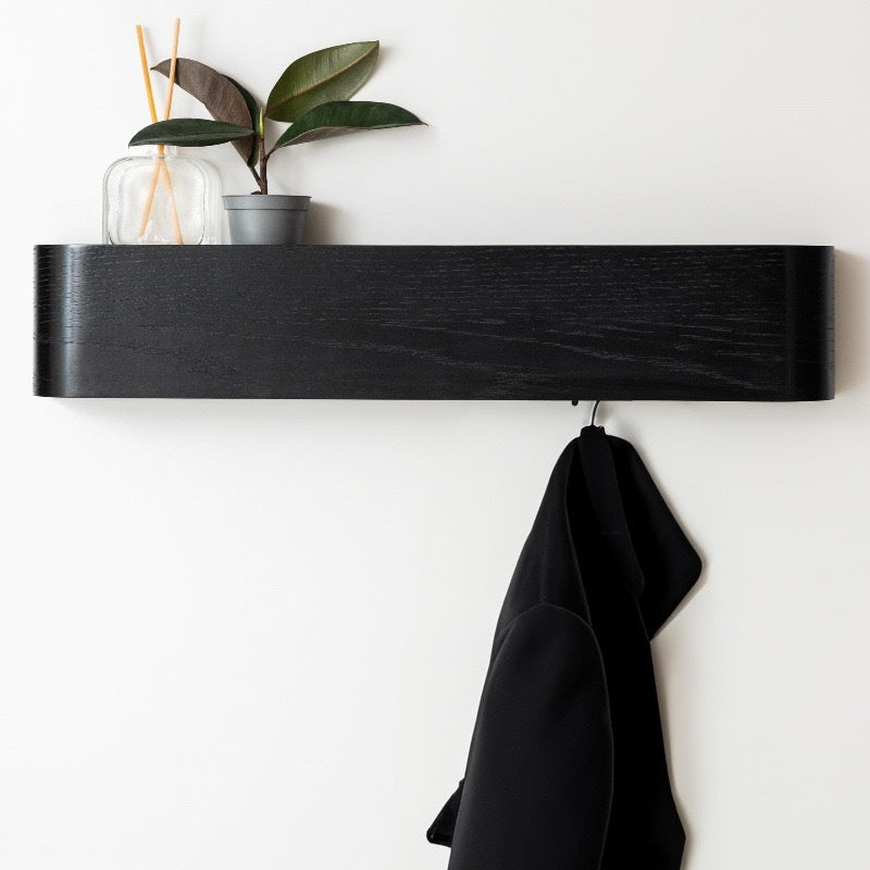 Solid Wood Wall Mounted Coat Rack - Modern Wooden Entryway Hooks for Coats, Bags & Accessories