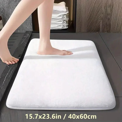 Ultra-Absorbent Velvet Bathroom Floor Mat