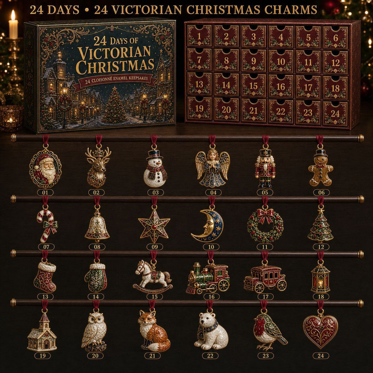 Christmas Acrylic Decorations Blind Box - 3mm Festive Santa, Gnome & Snowman Collectible Ornaments